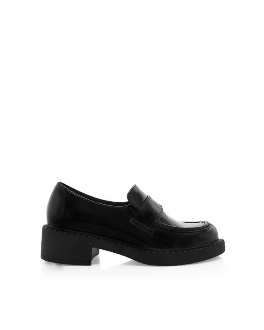 Women Billini Flats | Yulan Black Semi Patent