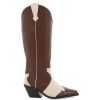 Women Billini Cowboy Boots | Etta Chocolate Ivory