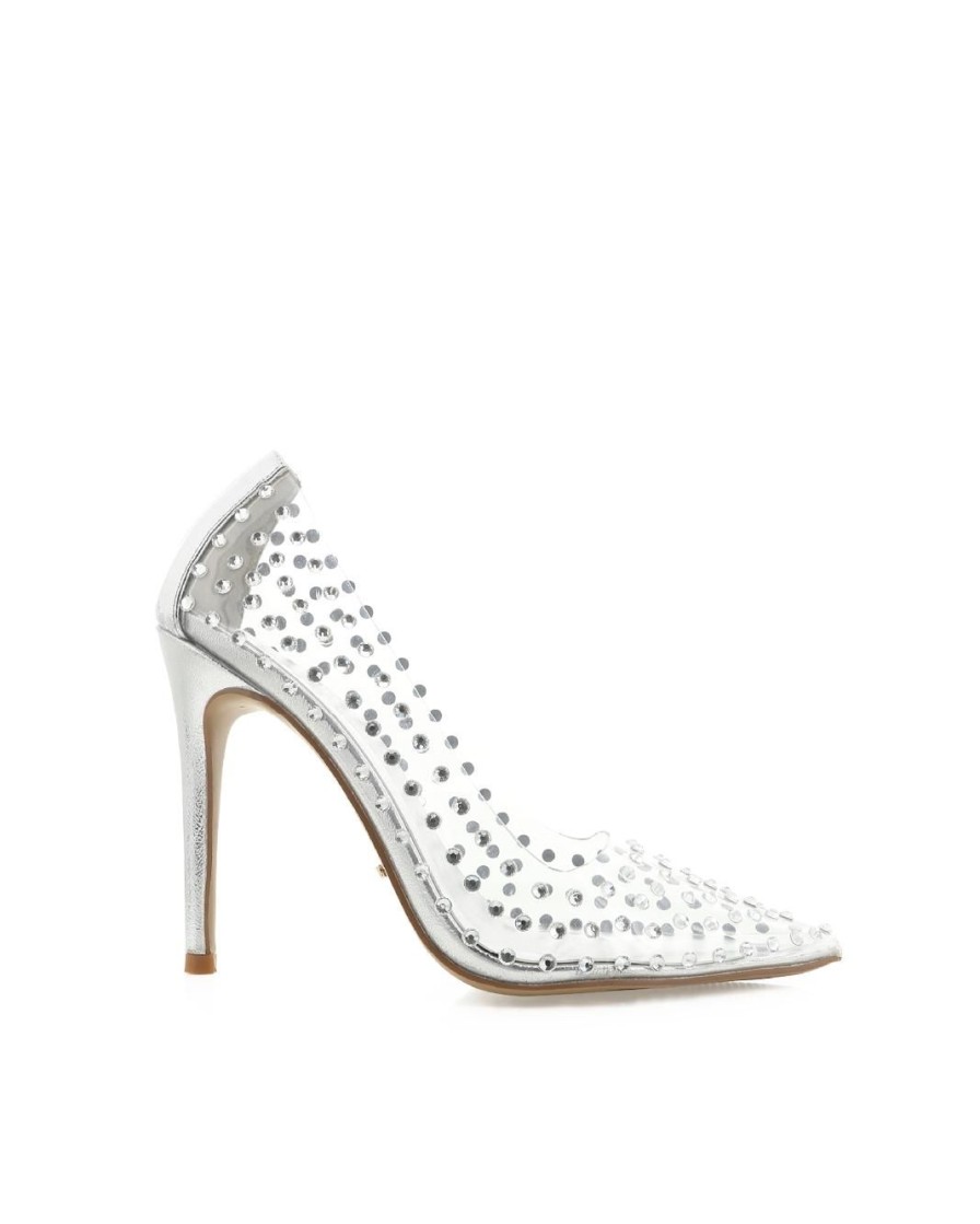 Women Billini Stilettos | Nikara Silver Diamante