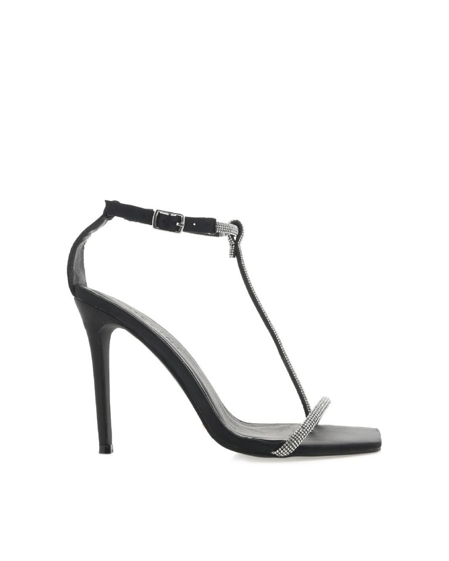 Women Billini Heels | Geno Black Satin