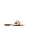 Women Billini Sandals | Ferna Gold Cracked Metallic