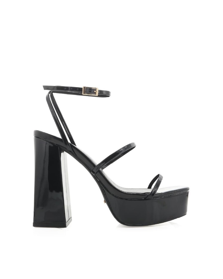 Women Billini Block Heels | Vincija Black Patent