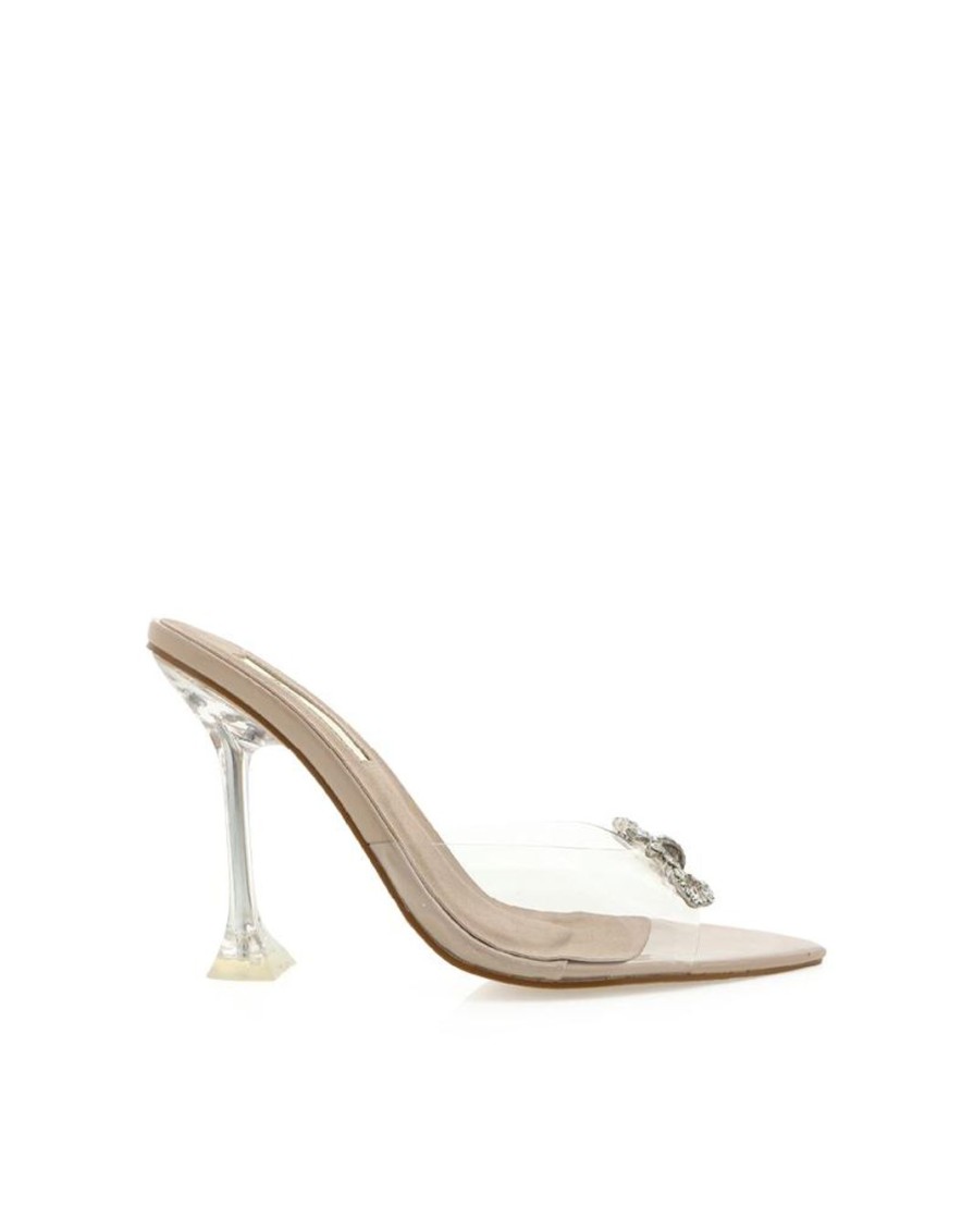 Women Billini Mules | Zura Clear Nude Patent