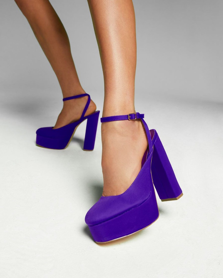 Women Billini Platforms | Samson Violet Neoprene