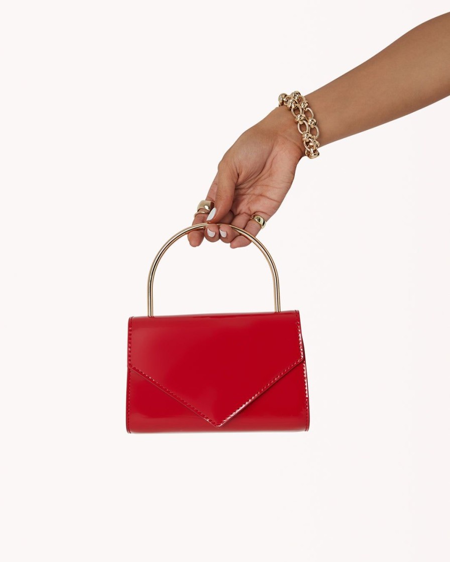 Women Billini Bags | Aston Handle Bag Ruby Patent