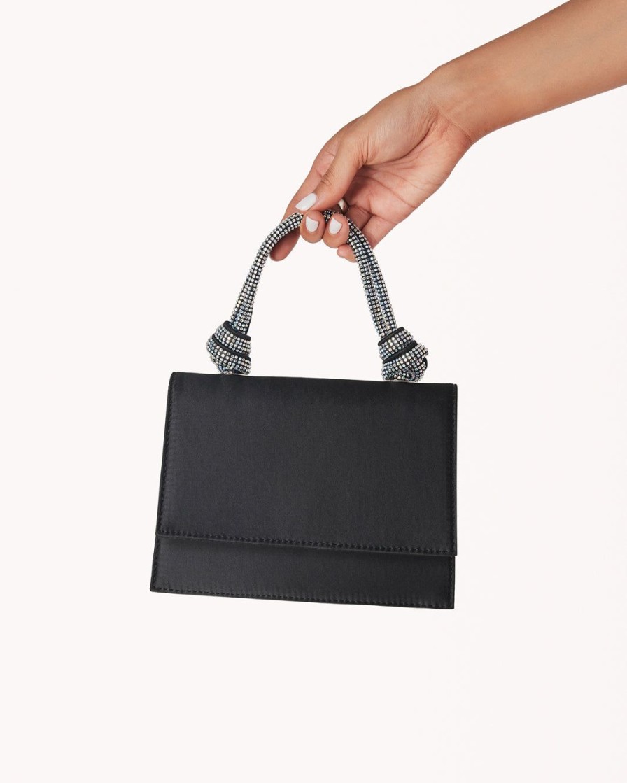 Women Billini Bags | Ariatta Handle Bag Black Silver Diamante