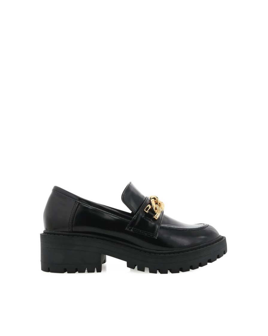 Women Billini Flats | Brinlyn Black Semi Patent