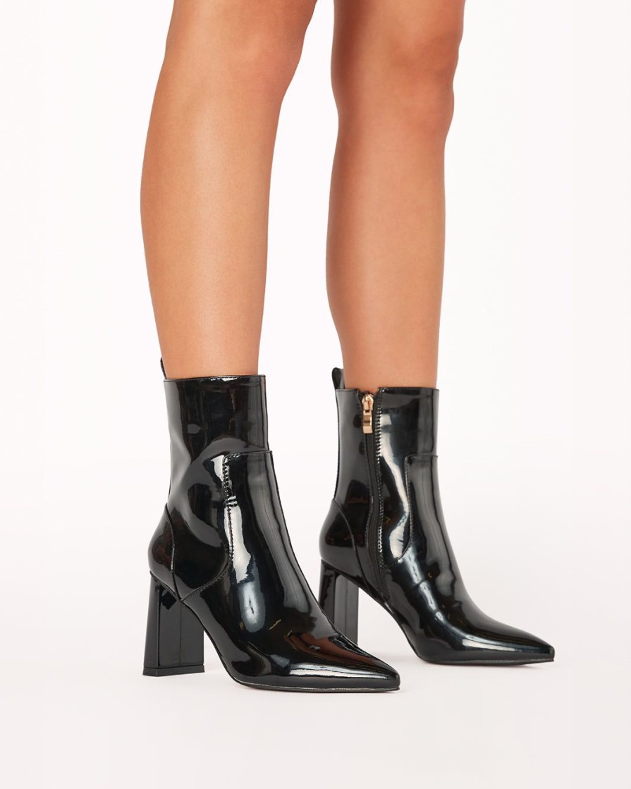 Women Billini Boots | Mateo Black Patent