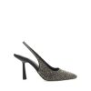 Women Billini Stilettos | Blaire Black Satin Rhinestone