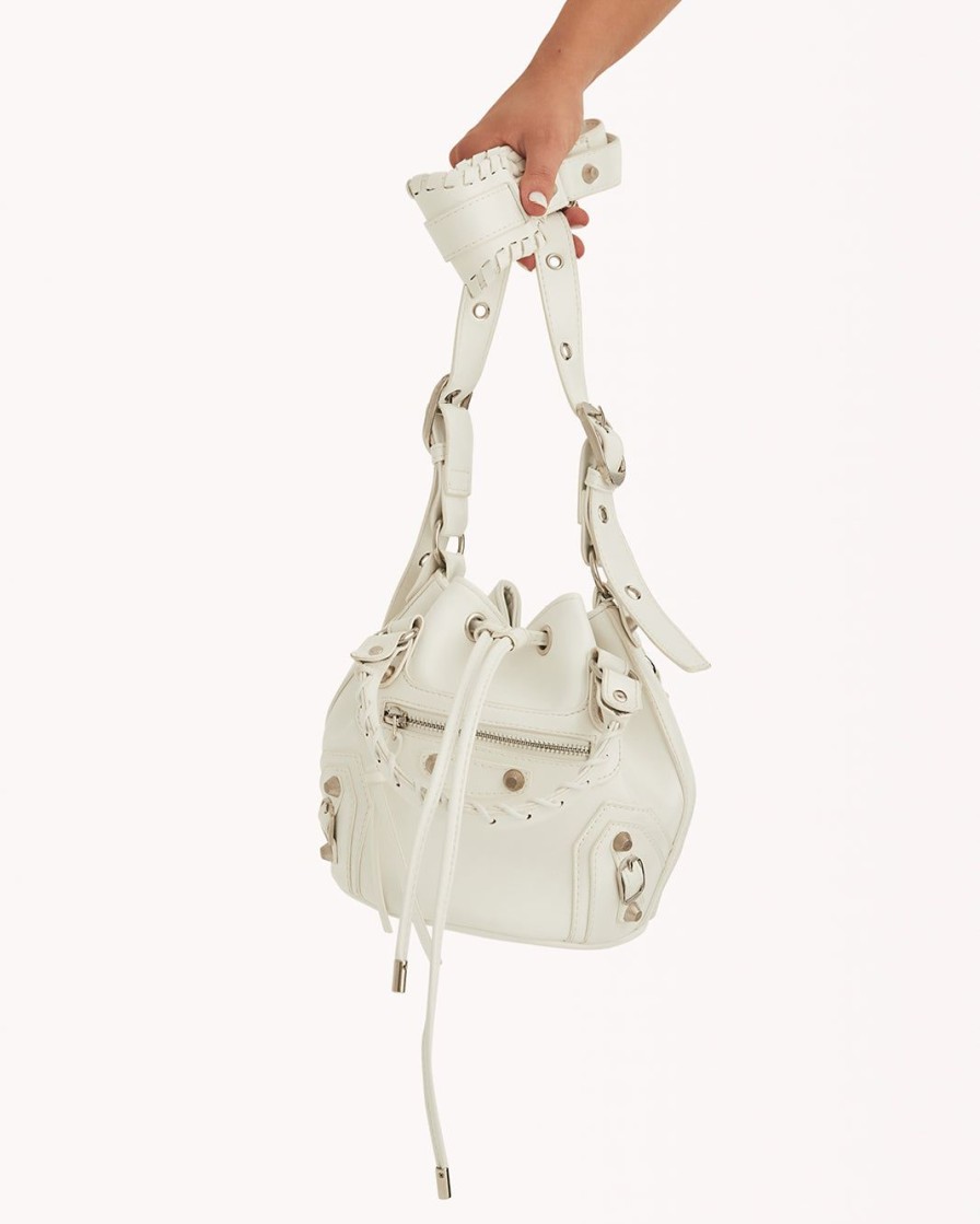 Women Billini Bags | Ezra Cross Body Bag White Crinkle Patent