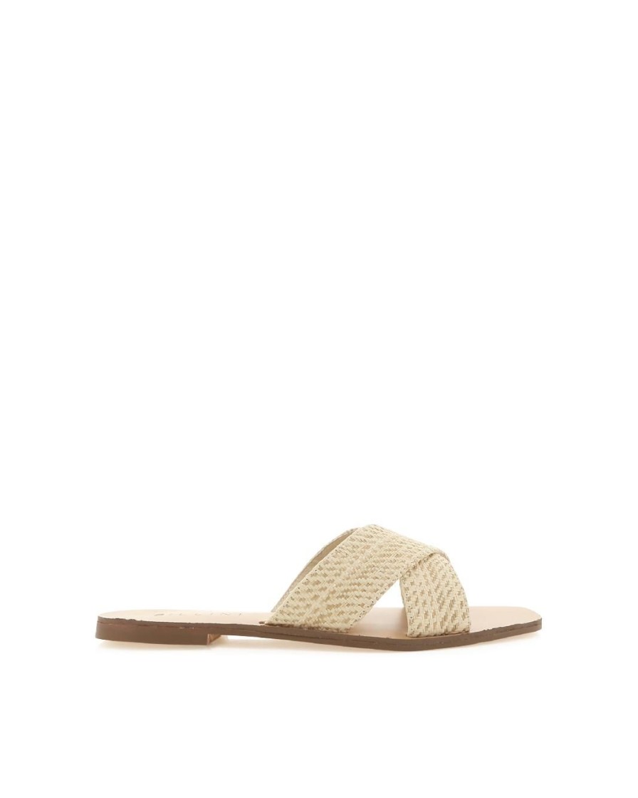 Women Billini Flats | Fitz Vanilla Splice Raffia