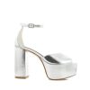 Women Billini Heels | Romara Silver Metallic