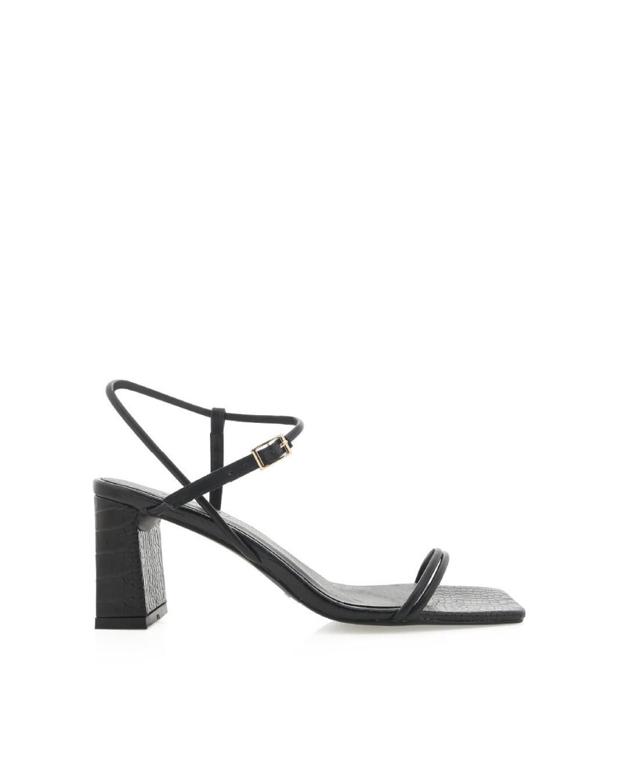 Women Billini Heels | Isobella Black Croc