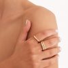 Women Billini Jewelry | Garbo Multi Ring Pack Gold Plated 18K