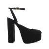 Women Billini Block Heels | Samson Black Neoprene