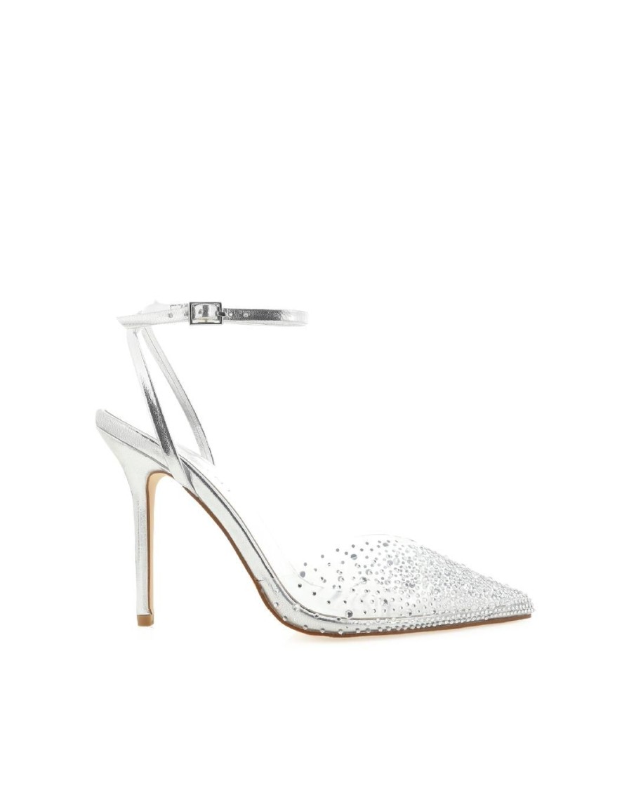 Women Billini Heels | Skylee Silver Diamante