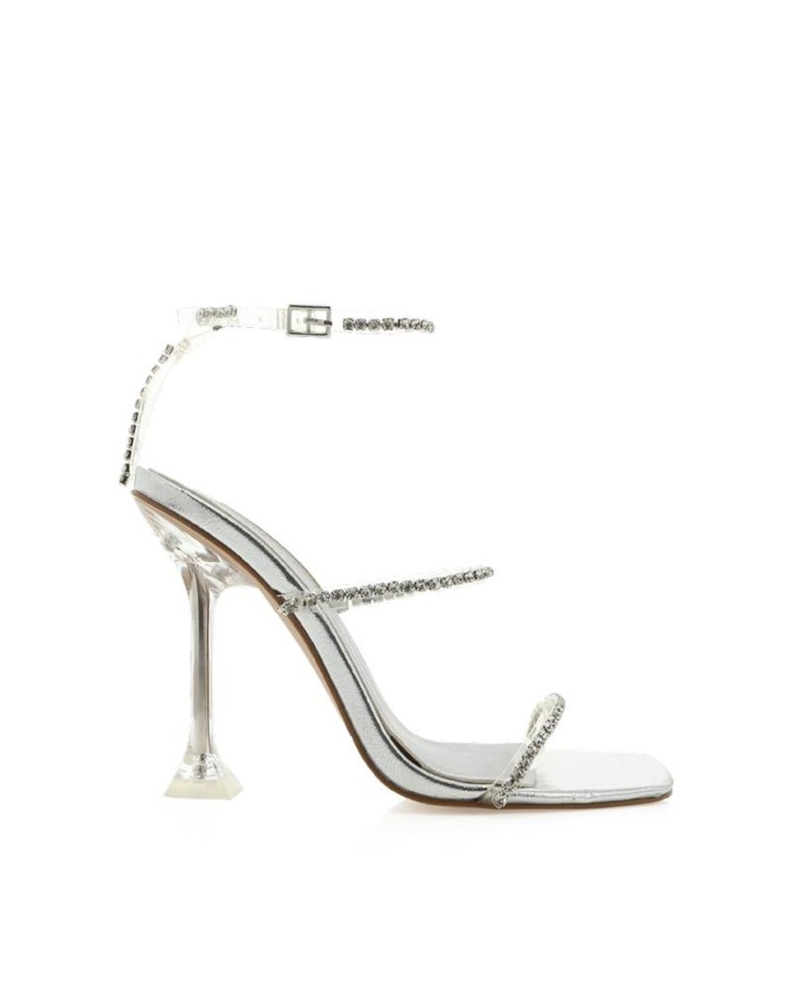 Women Billini Stilettos | Finara Silver Diamante