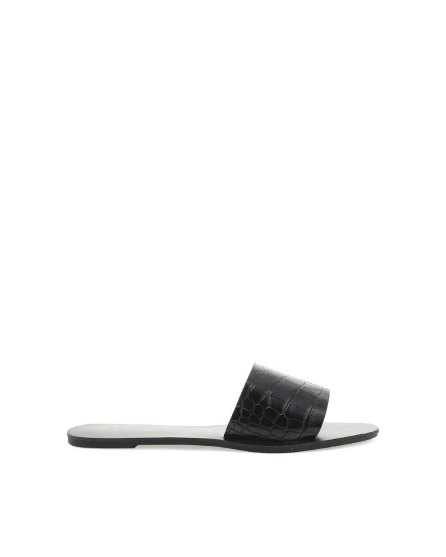 Women Billini Flats | Henrik Black Croc