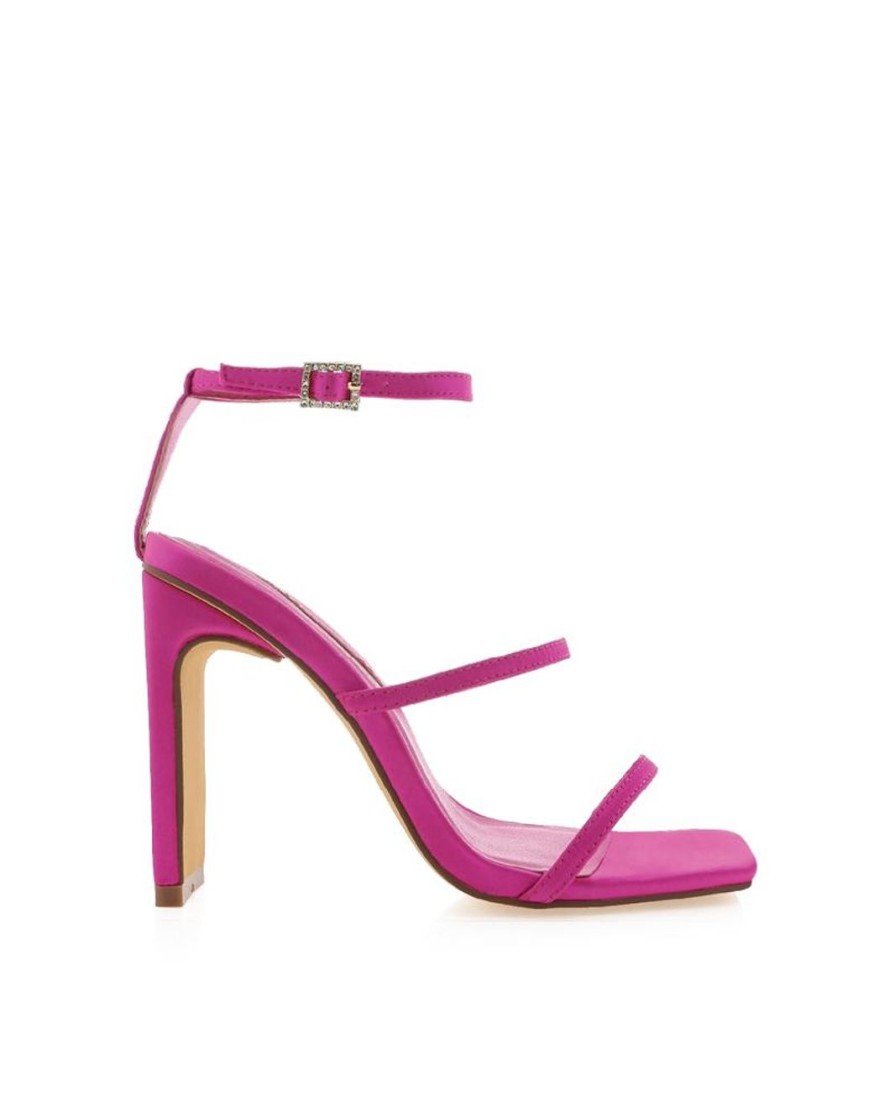 Women Billini Block Heels | Tiaka Fuchsia Satin