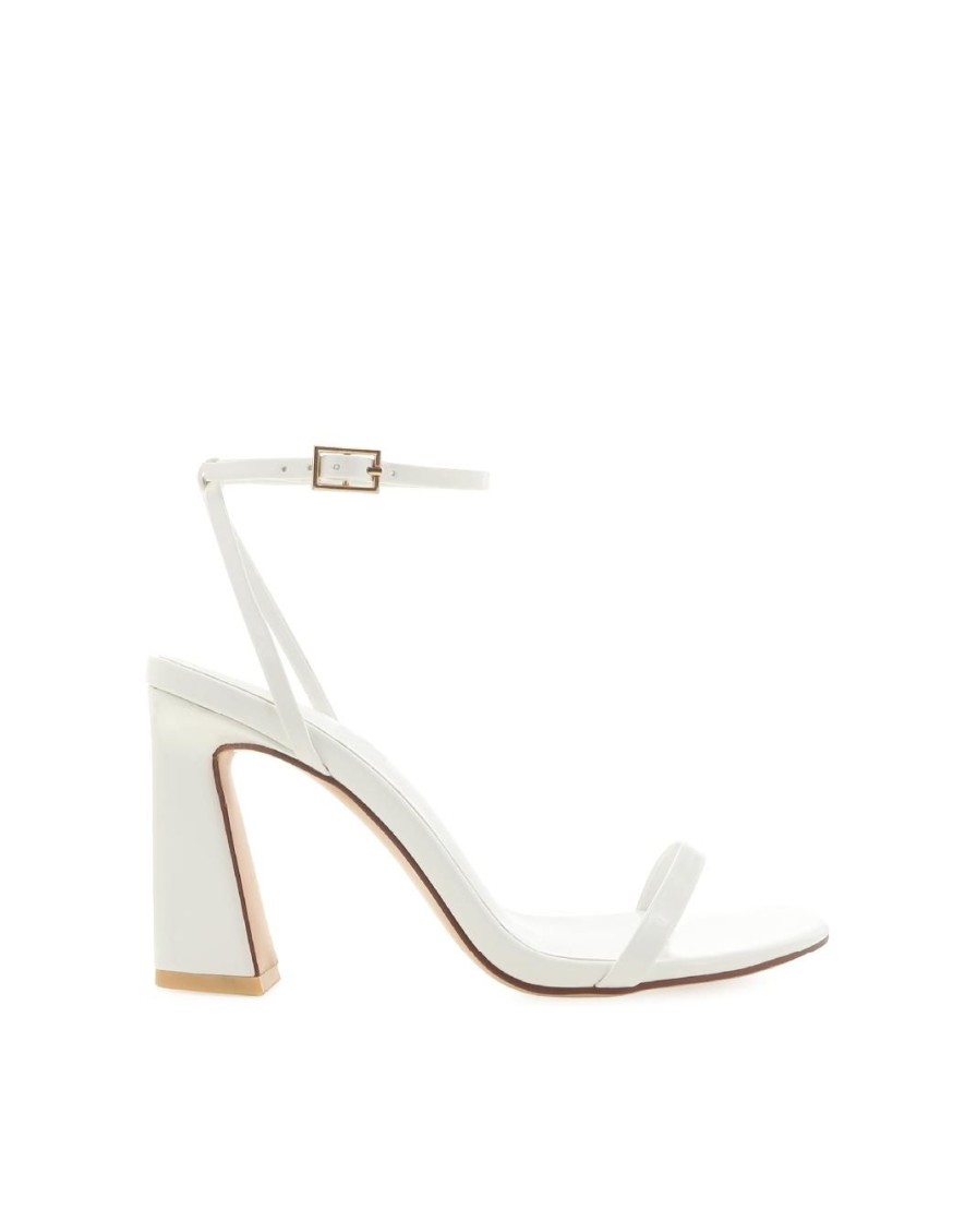 Women Billini Block Heels | Tabatha White Patent