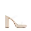 Women Billini Block Heels | Tamira Bone Clear