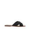 Women Billini Slides | Idelah Black Raffia