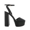 Women Billini Platforms | Brenna Black Satin