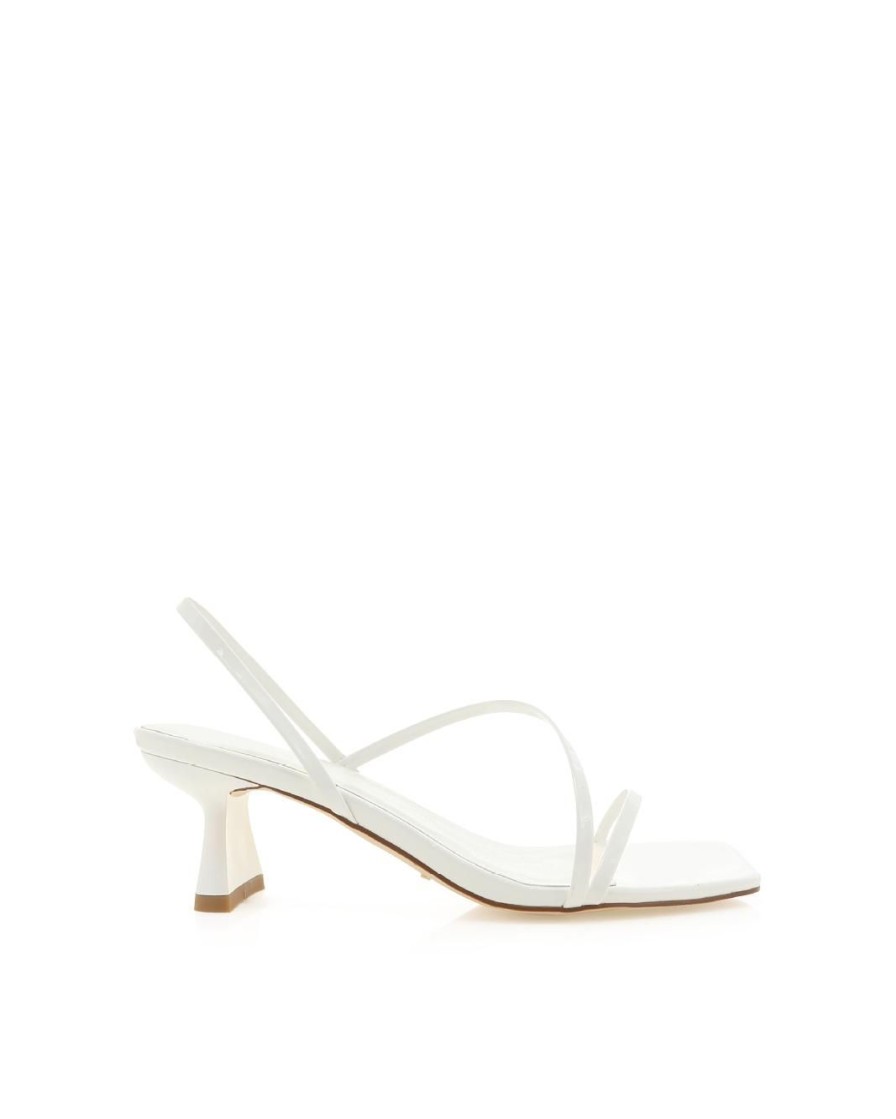 Women Billini Block Heels | Valina White Patent