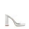 Women Billini Block Heels | Tamira Silver Clear