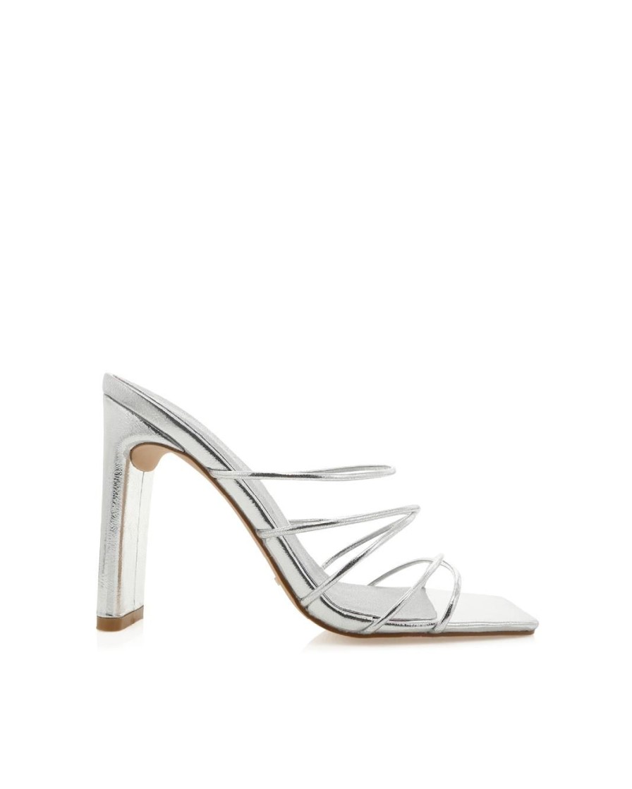 Women Billini Block Heels | Cattie Silver