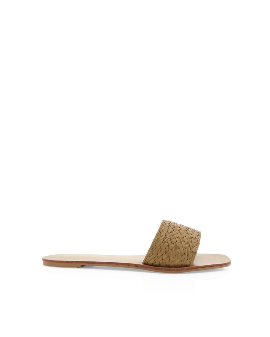 Women Billini Slides | Henrik Natural Raffia