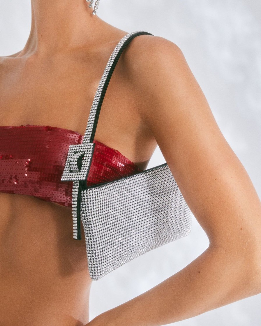 Women Billini Bags | Kiz Shoulder Bag Silver Diamante