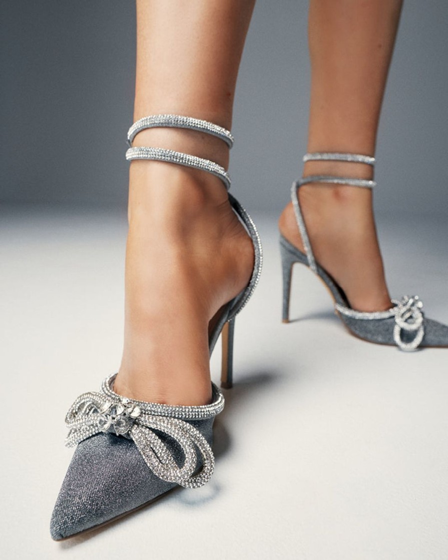 Women Billini Stilettos | Elope Silver Glitter