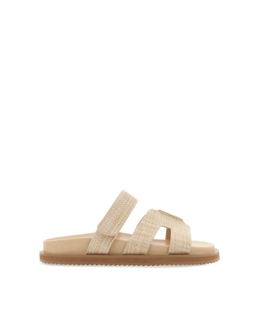 Women Billini Slides | Theon Natural Raffia