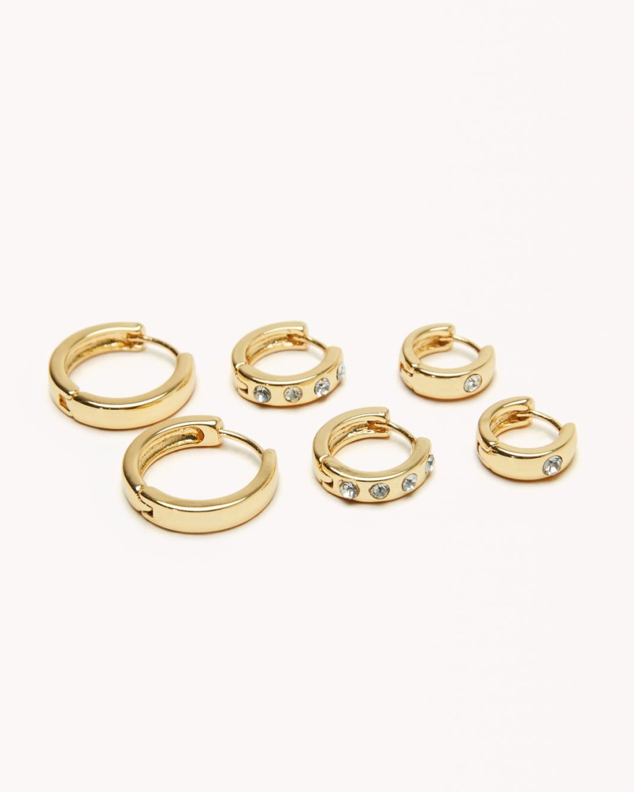 Women Billini Jewelry | Pamela Earring 3 Pack Gold Plated 18K