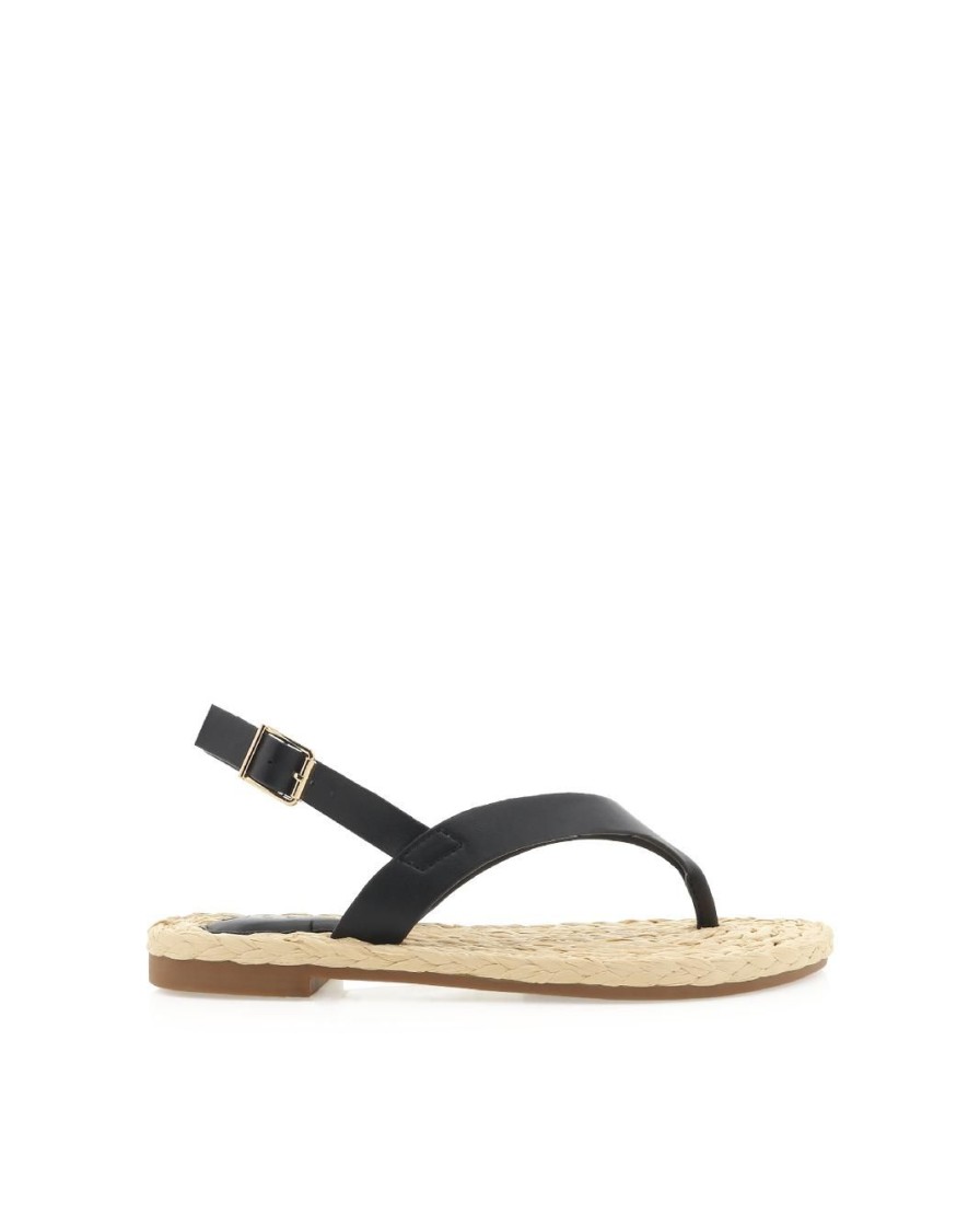 Women Billini Sandals | Hakan Black Natural