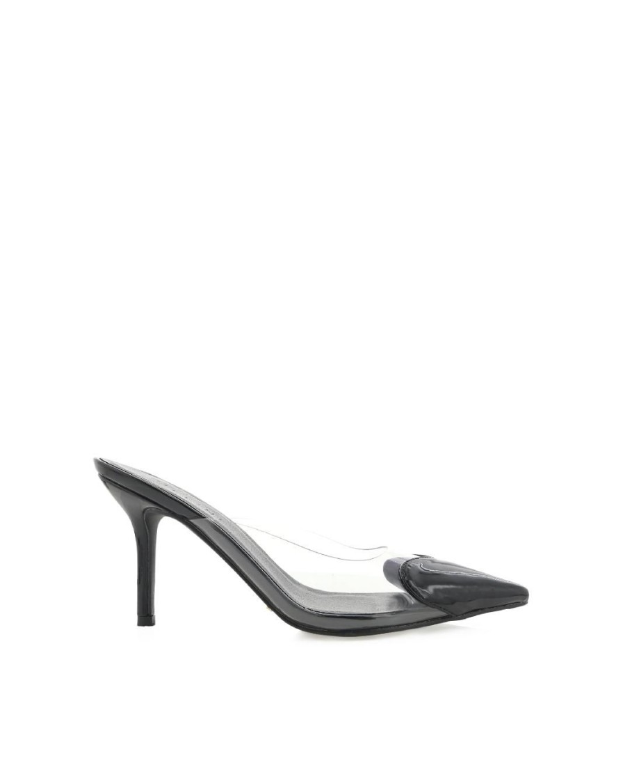 Women Billini Heels | Karess Black Patent Clear