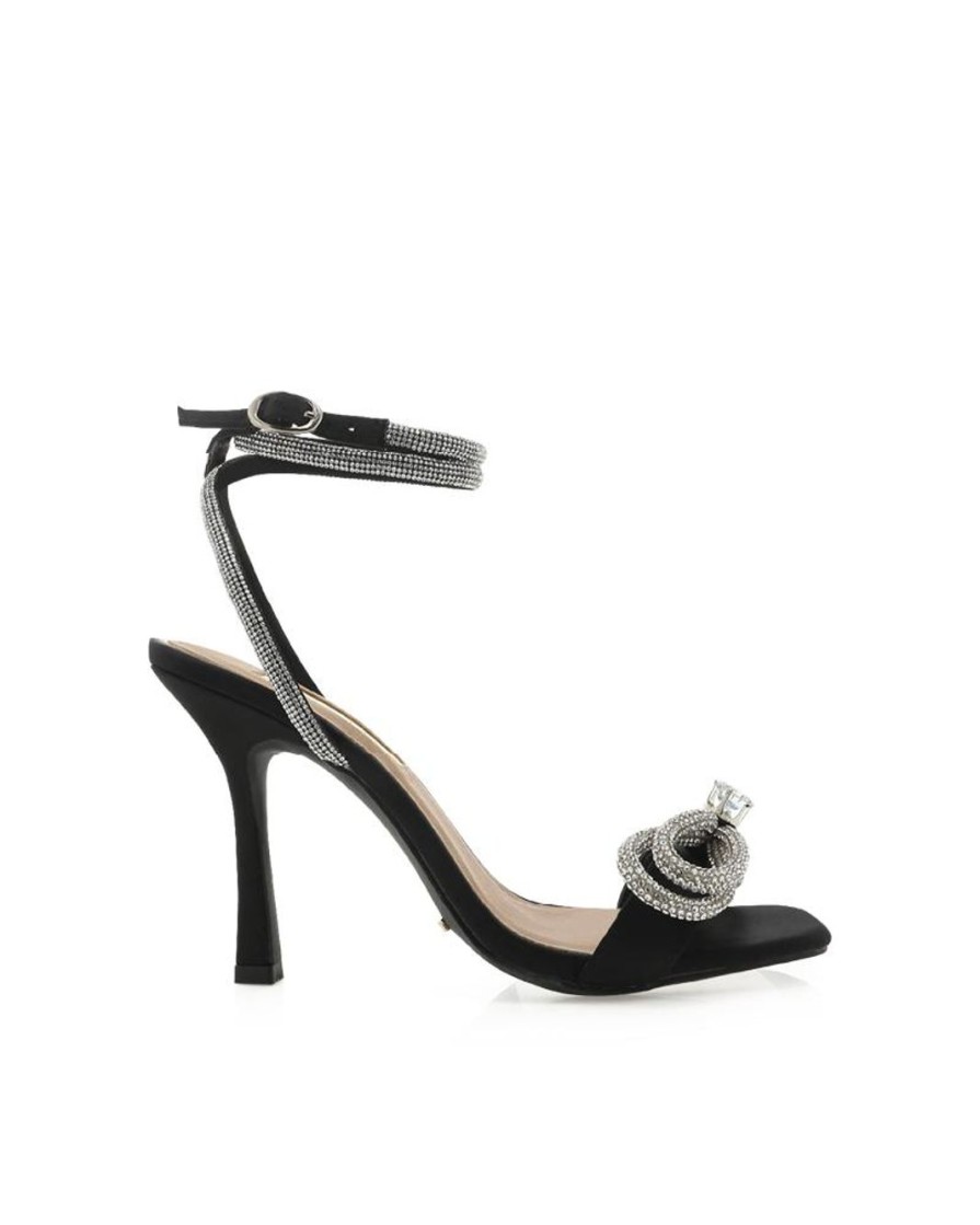 Women Billini Stilettos | Elara Black Satin