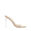 Women Billini Block Heels | Charly Nude Patent Clear