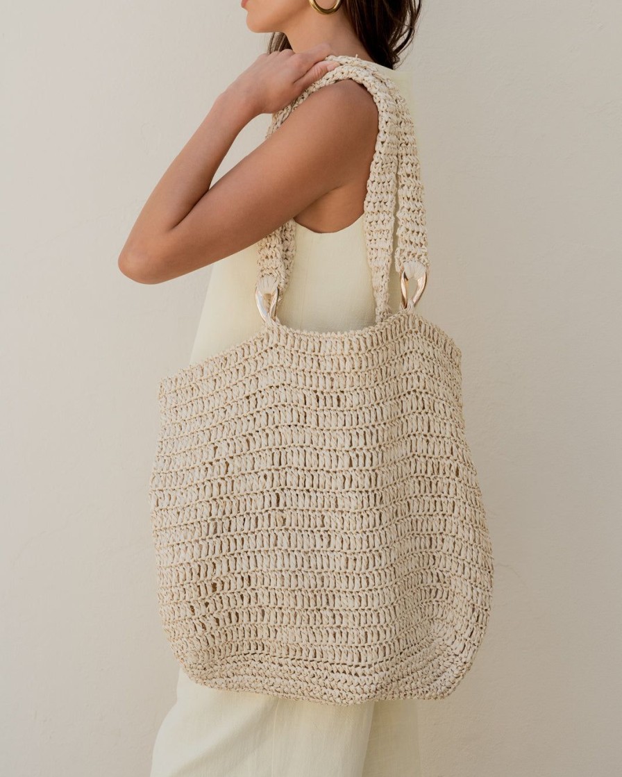 Women Billini Bags | Ocean Tote Bag Natural Raffia