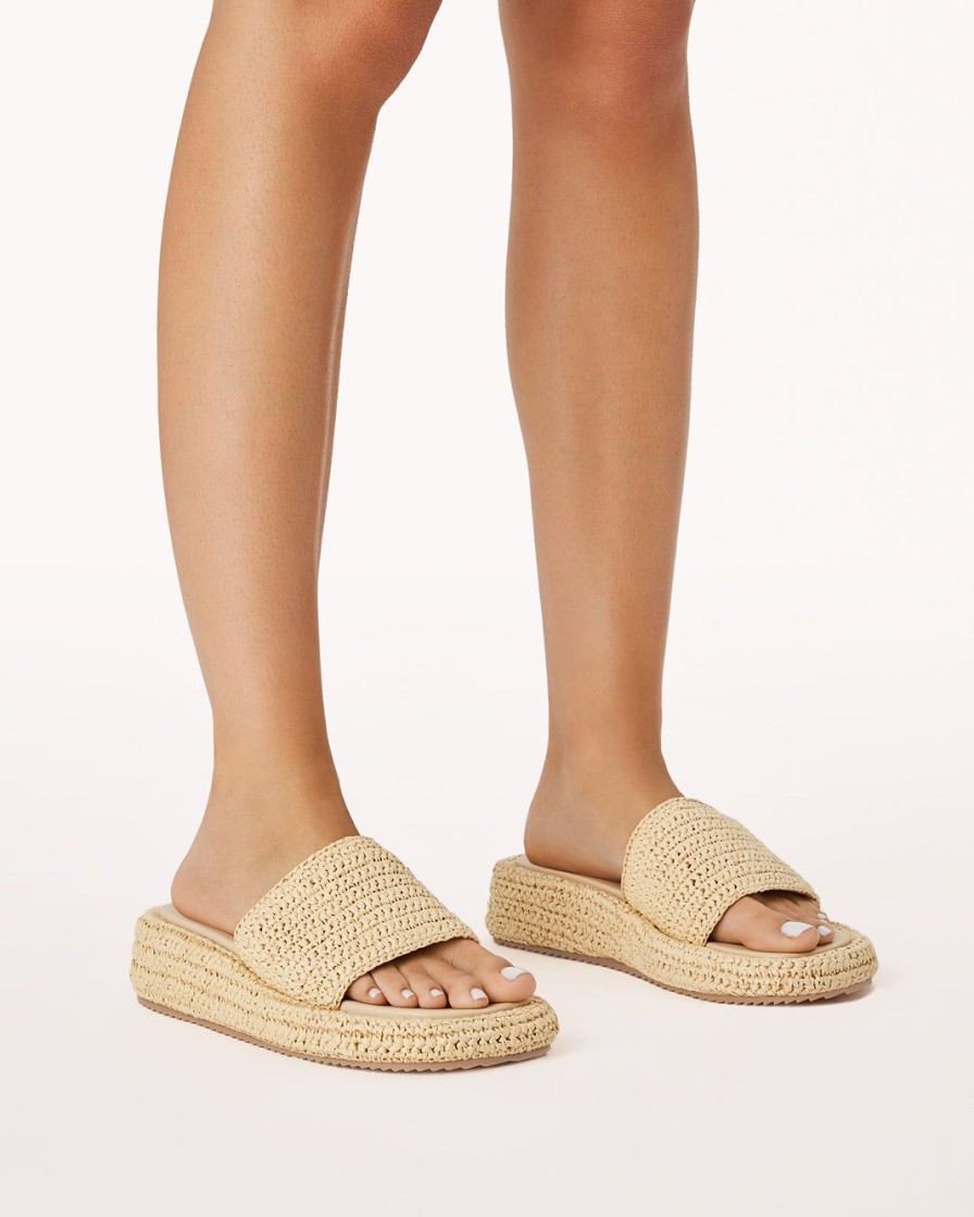 Women Billini Sandals | Bernadette Natural Raffia