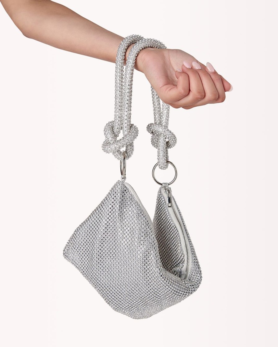 Women Billini Bags | Kaia Handle Bag Silver Diamante