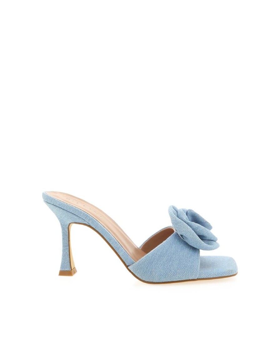 Women Billini Mules | Quinella Mid Blue Denim