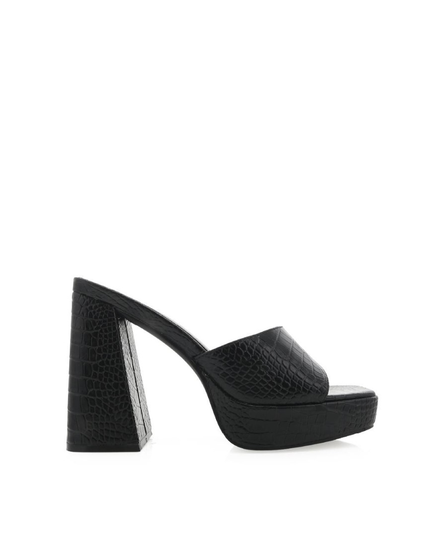 Women Billini Heels | Georgina Black Croc