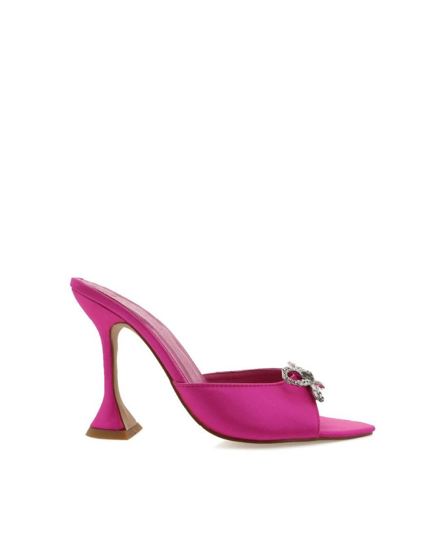 Women Billini Heels | Zella Fuchsia Satin