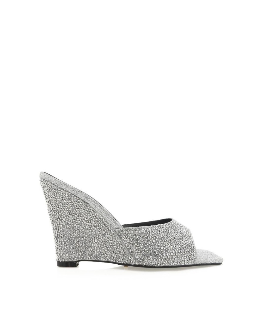 Women Billini Mules | Maria Silver Rhinestone