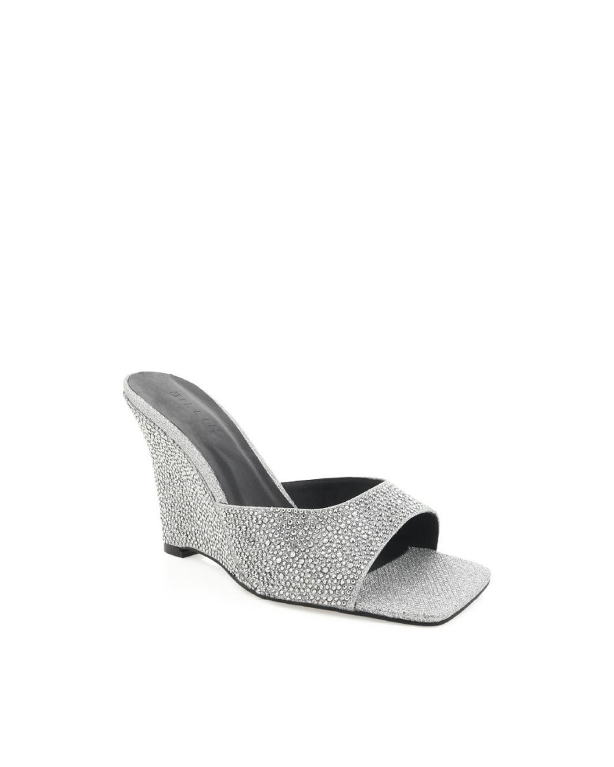 Women Billini Mules | Maria Silver Rhinestone