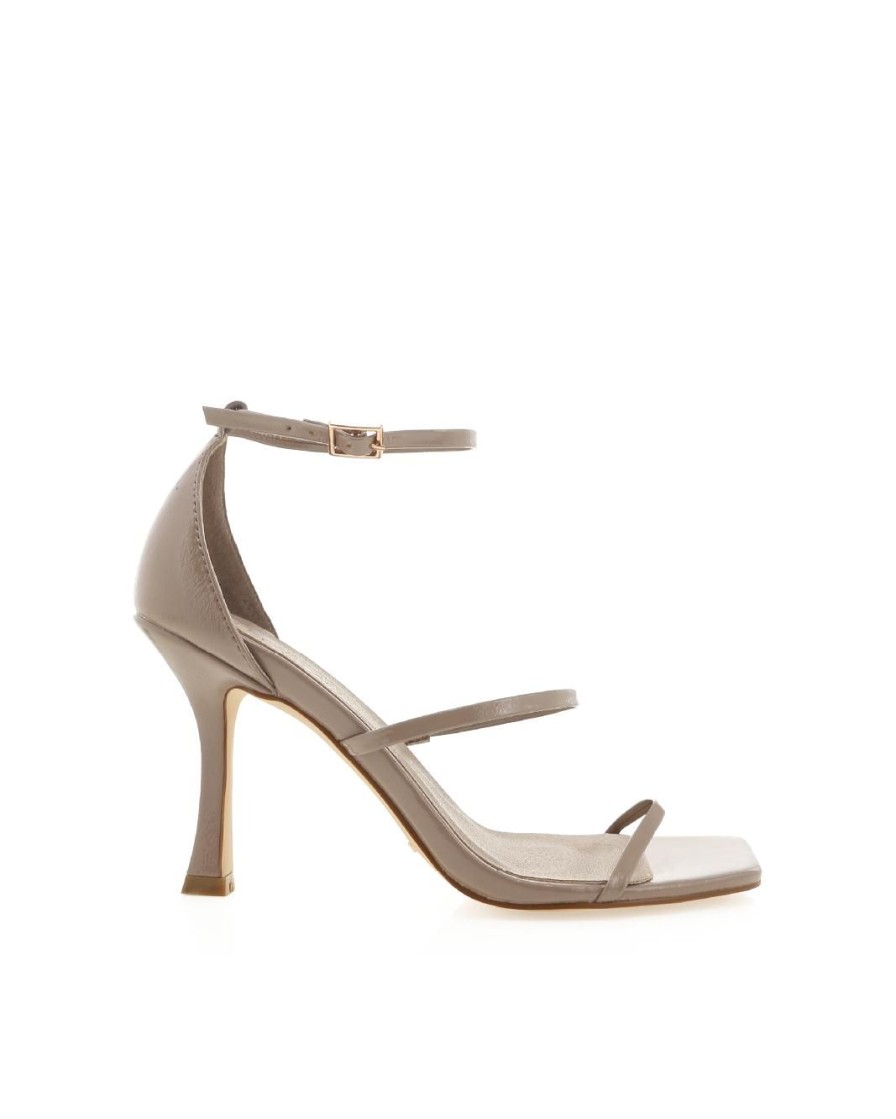 Women Billini Stilettos | Rosalia Taupe Crinkle Patent