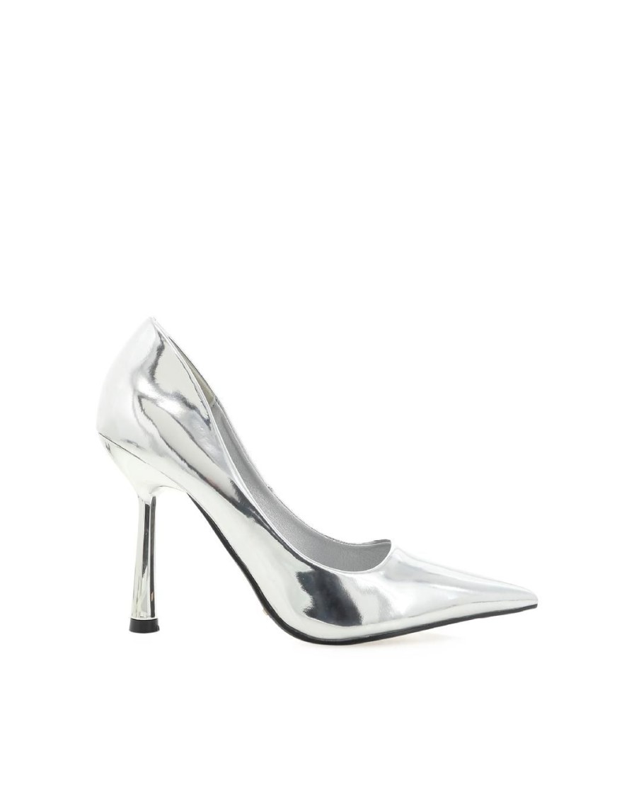 Women Billini Heels | Yita Silver Chrome