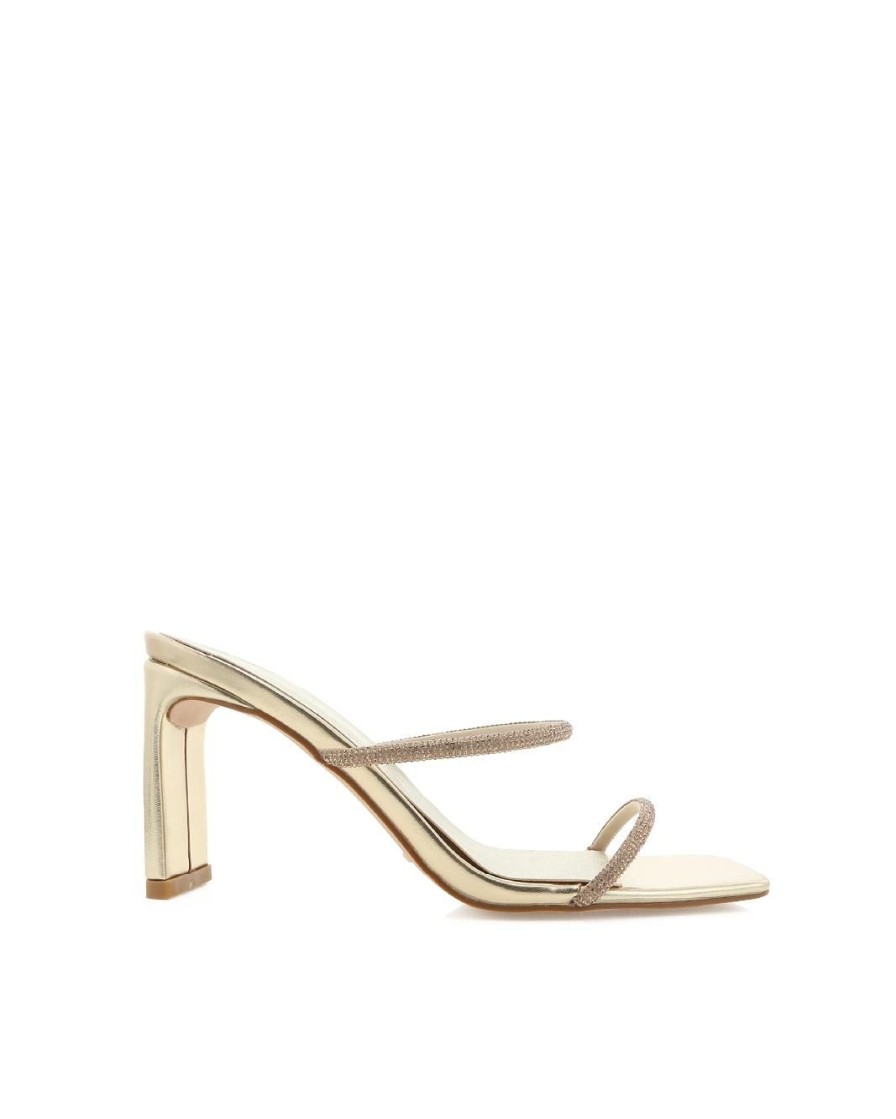 Women Billini Mules | Kallie Gold Metallic Diamante